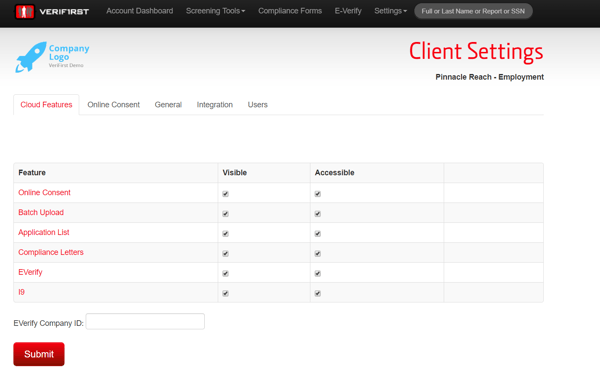 Available VeriFirst Features for Employment Background Checks