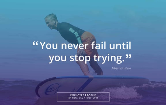 You never fail until you stop trying